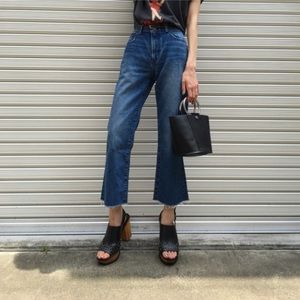 Moussy Cropped Flare Jeans